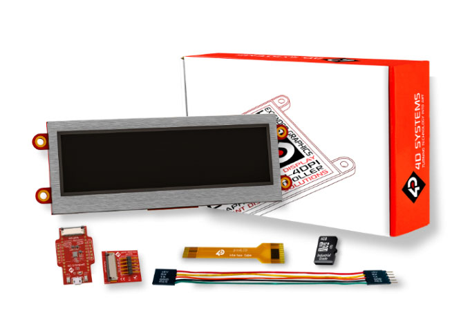 4D Systems SK-pixxiLCD-39P4 pixxiLCD-39 3.9 in TFT Starter Kit With pixxiLCD-39P4, pixxiLCD-39P4-CTP for pixxiLCD-39