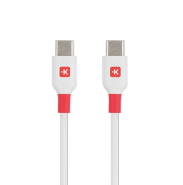 SKROSS Charging Cable, Male USB Type C to Male, USB 2.0 USB Type C, White, 120 cm
