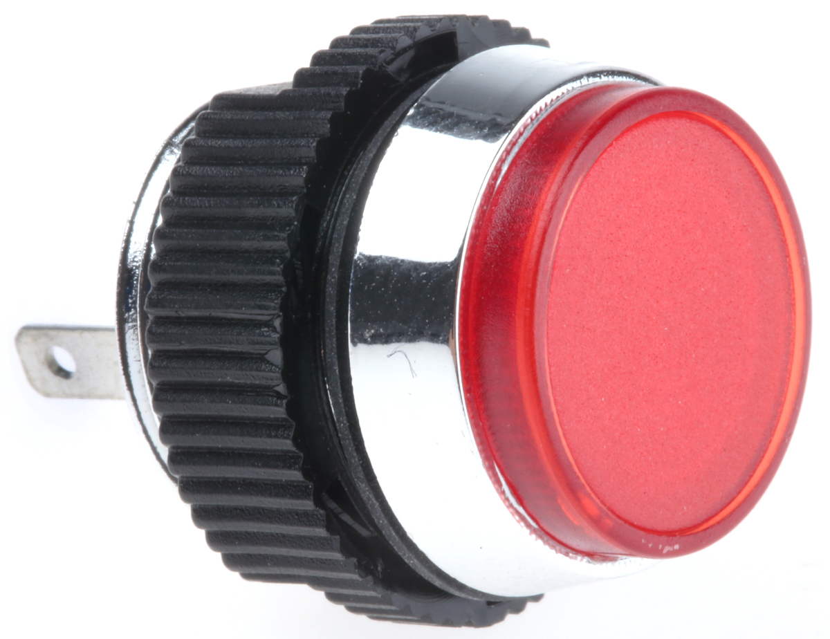 Signal Construct Red Panel Mount Indicator, 12V, 14 V, IP67