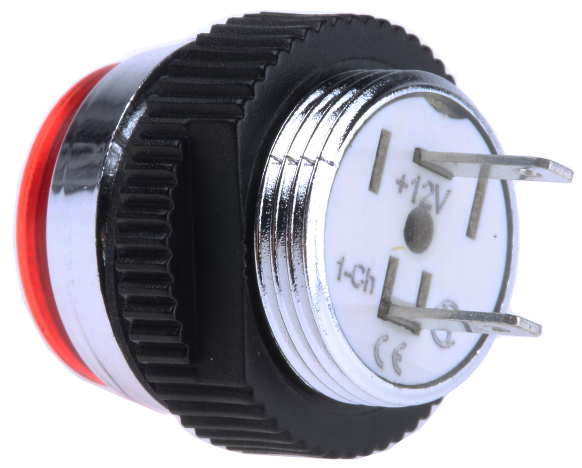 skcd-16012 Signal Construct Red Panel Mount Indicator, 12V, 14 V, IP67