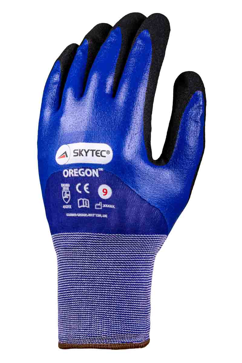 Skytec Black, Blue Work Gloves, Size 9