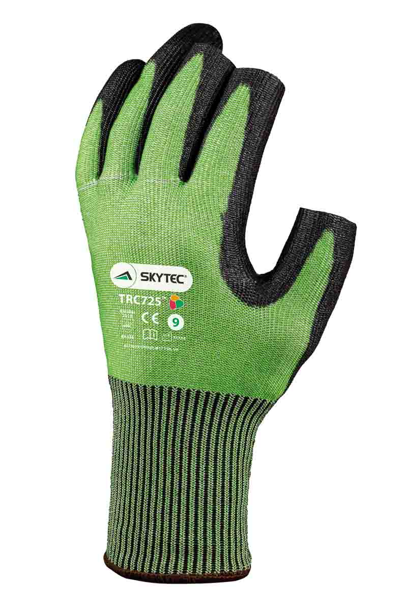 Skytec Black, Green Work Gloves, Size 10