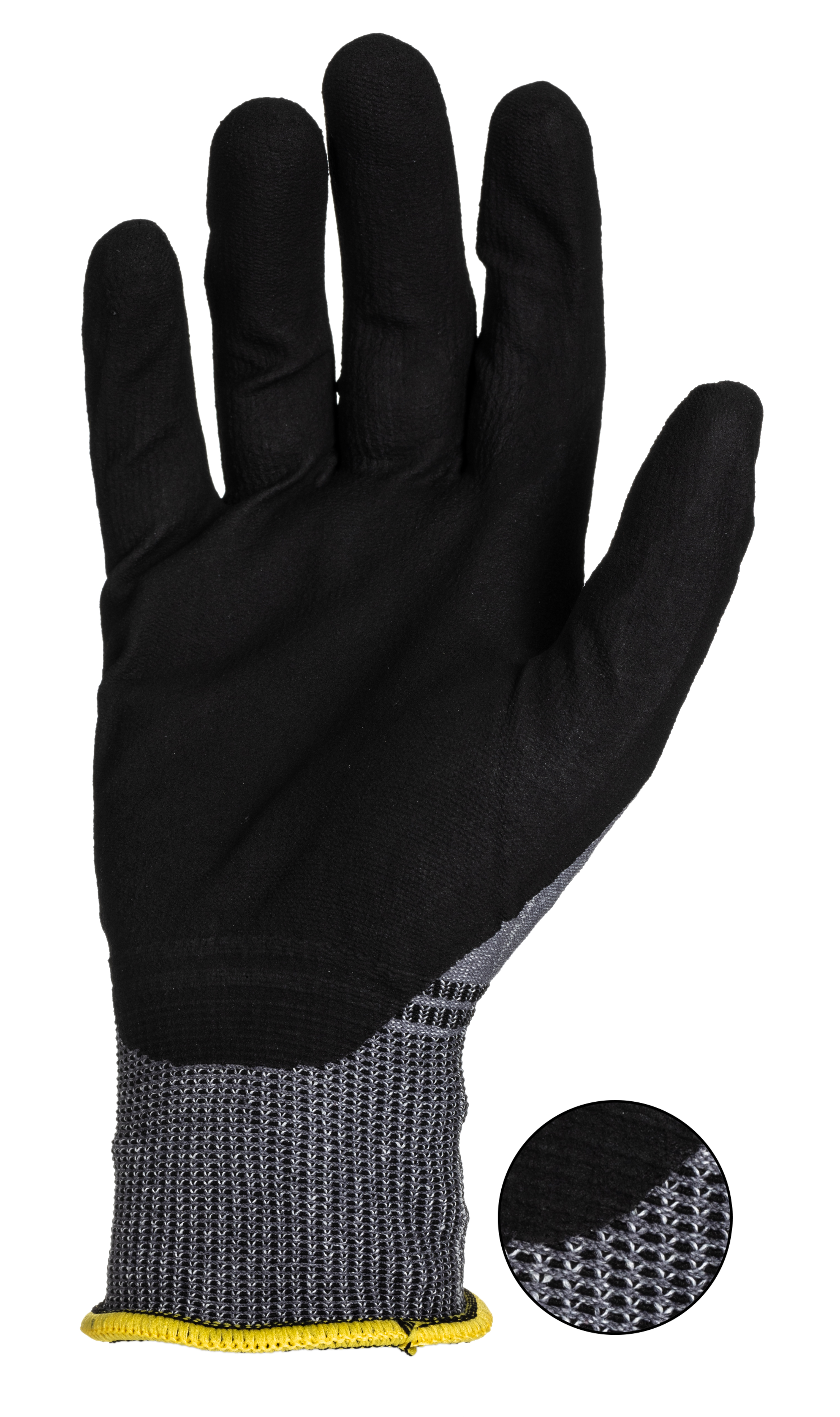 skg00022f Skytec ARIA 360 Black, Grey Foam Nitrile, Nylon Work Gloves, Size 10, Nitrile Coating