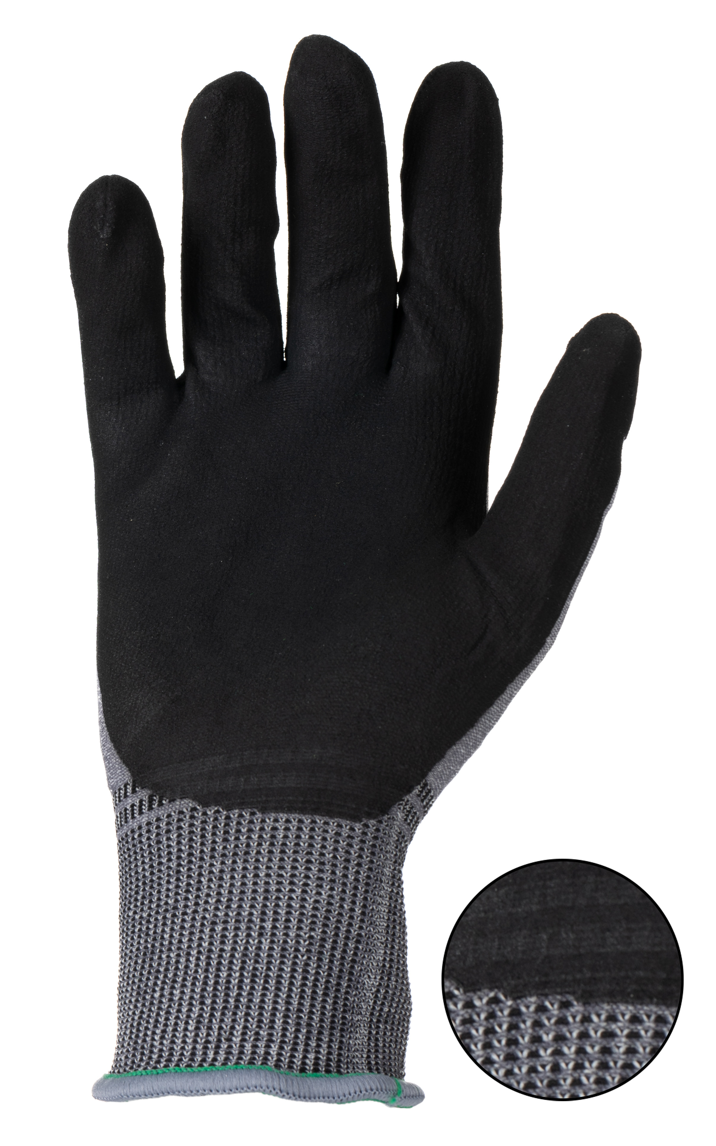 skg00022f Skytec ARIA 360 Black, Grey Foam Nitrile, Nylon Work Gloves, Nitrile Coating
