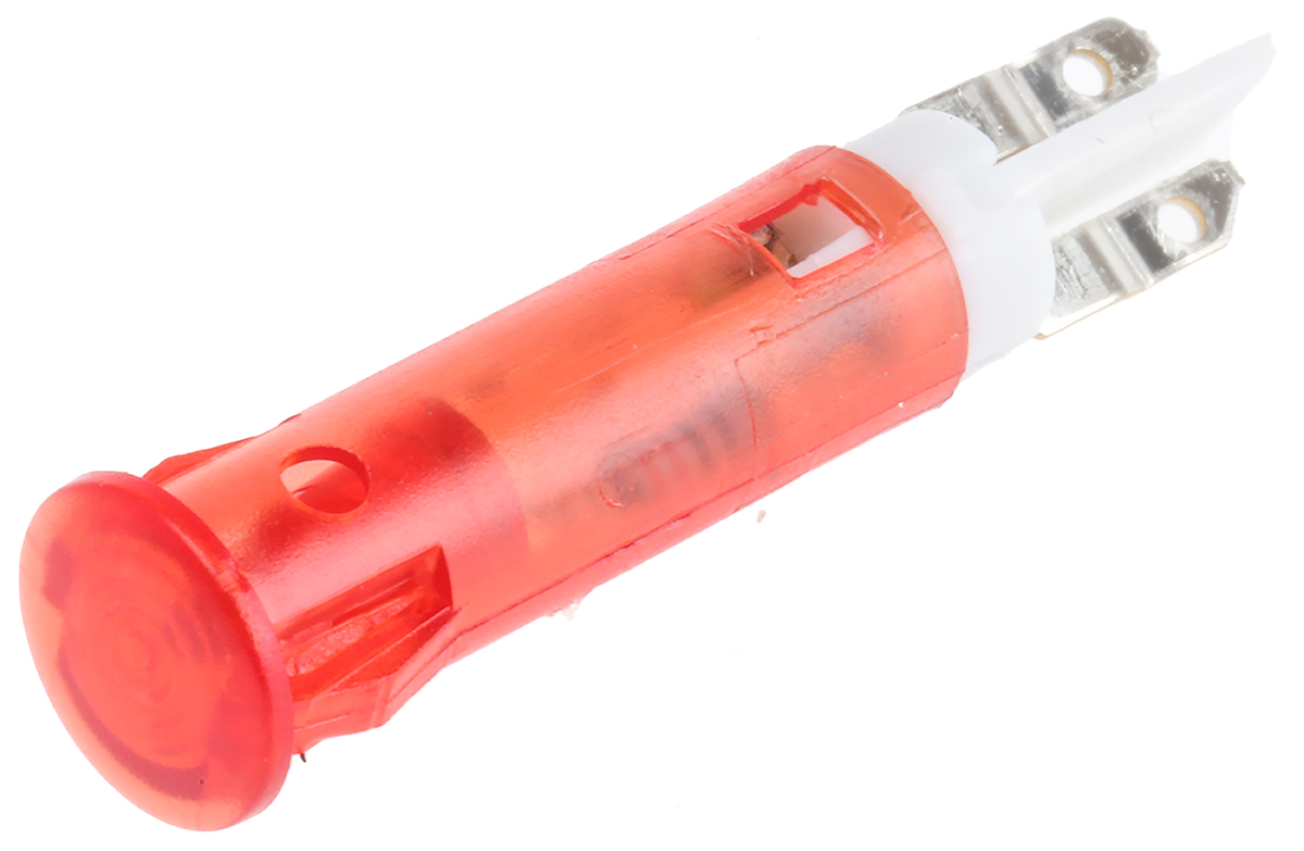 Signal Construct SKGD Series, Red Panel Mount Indicator, Solder Tab Termination 7V, IP67, 5 mm