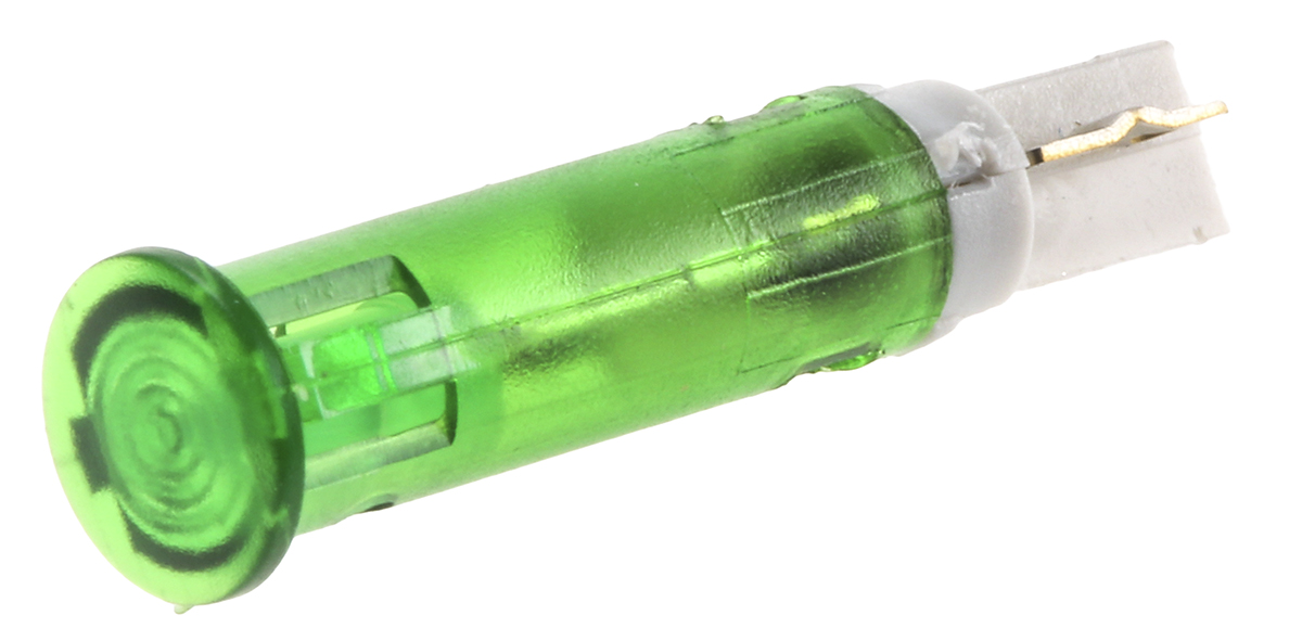 skgd05204 Signal Construct SKGD Series, Green Panel Mount Indicator, Solder Tab Termination 28V, IP67, 5 mm