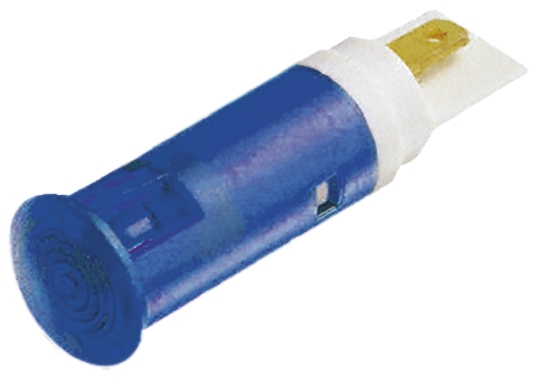 Signal Construct SKGD Series, Blue Panel Mount Indicator, Solder Tab Termination 28V, IP67, 5 mm