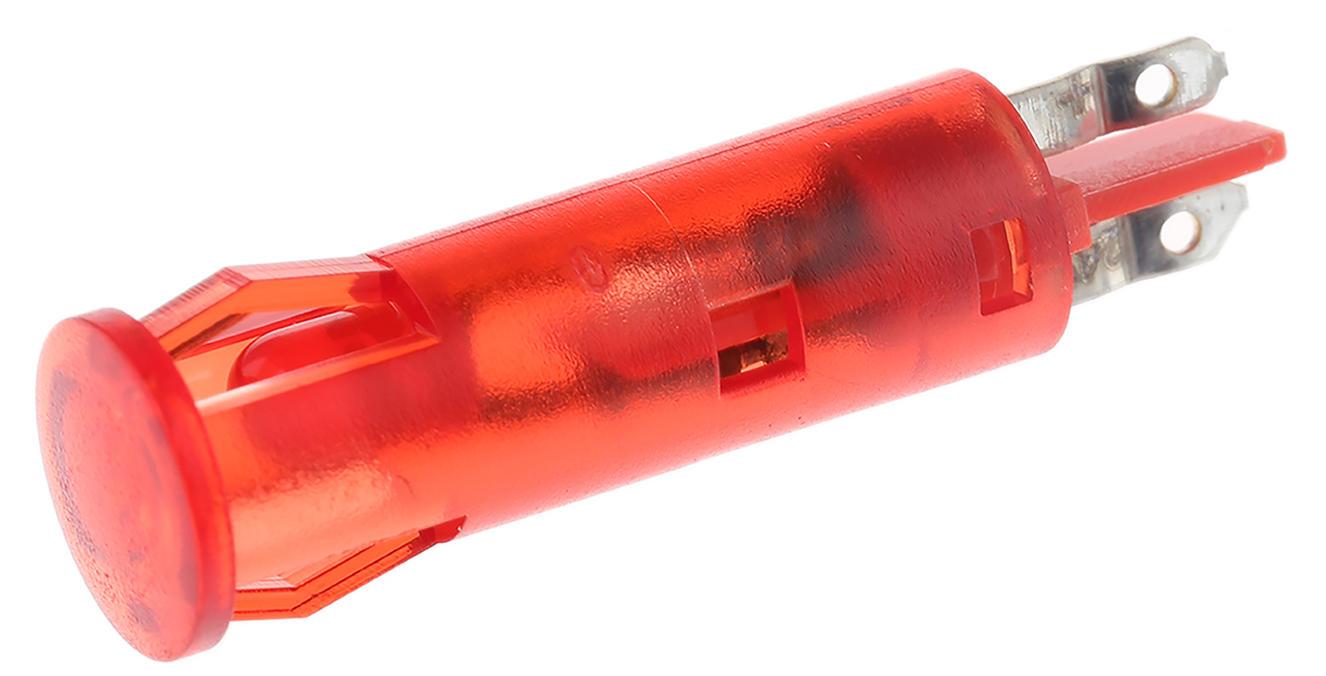 Signal Construct SKGD Series, Red Panel Mount Indicator, Solder Tab Termination 28V, IP67, 6 mm
