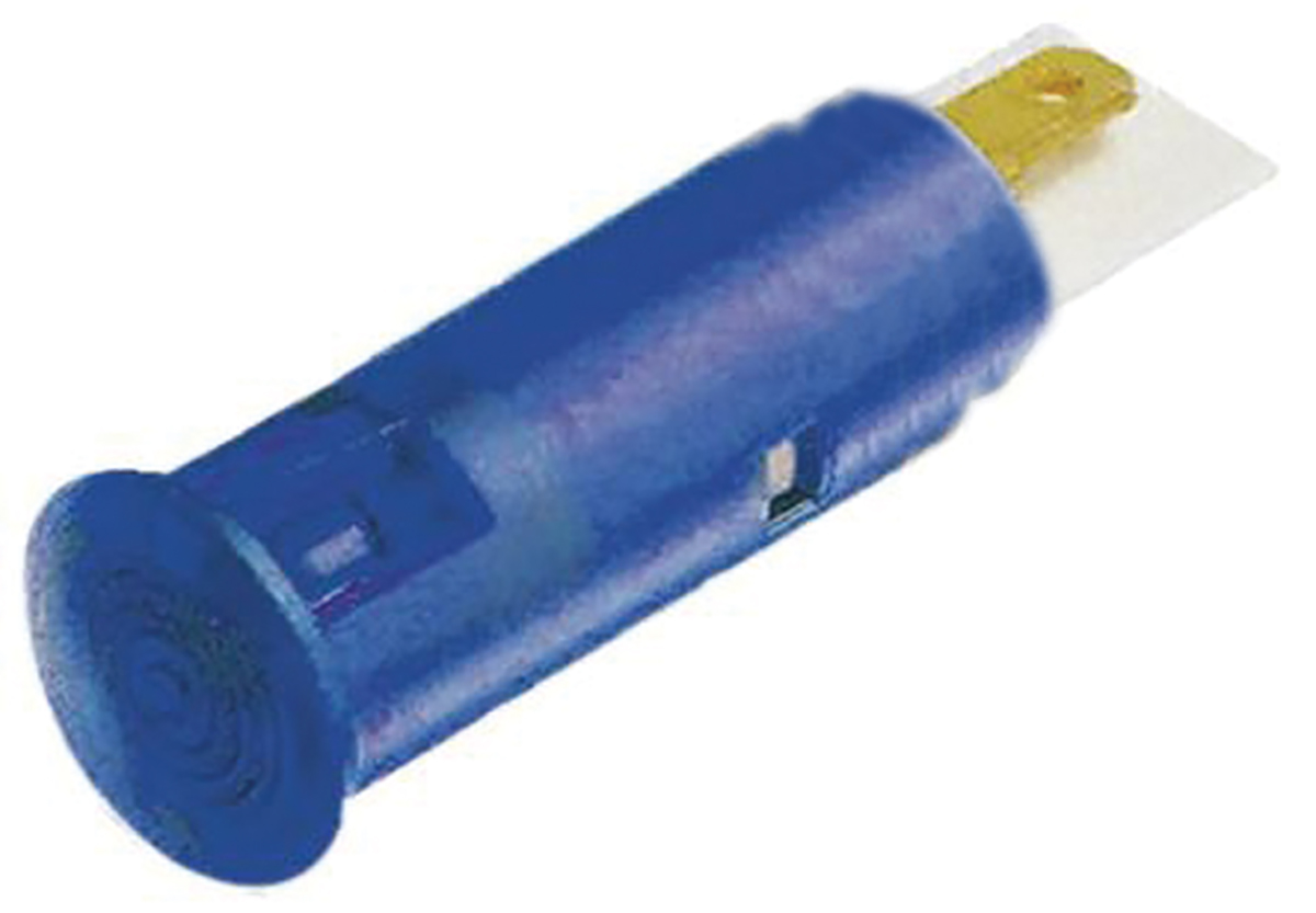 Signal Construct SKGD Series, Blue Panel Mount Indicator, Solder Tab Termination 28V, IP67, 6 mm
