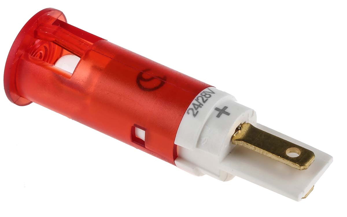 skgh10024 Signal Construct Red Panel Mount Indicator, 24V, 28 V Panel Mount