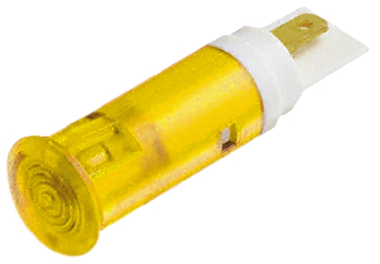 Signal Construct SKGH Series, Yellow Panel Mount Indicator, Tab Termination 14V, IP67, 10 mm