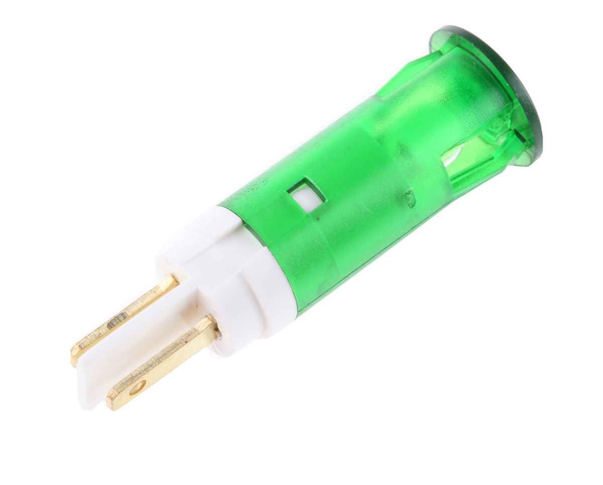 skgh10222 Signal Construct SKGH Series, Green Panel Mount Indicator, Tab Termination 14V, IP67, 10 mm