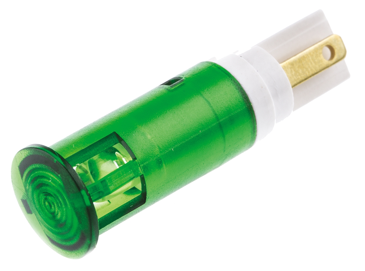Signal Construct Green Panel Mount Indicator, 24V, 28 V Panel Mount
