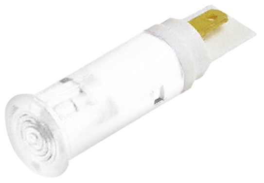 Signal Construct SKGU Series, White Panel Mount Indicator, Solder Tab Termination 14V, IP67, 5 mm