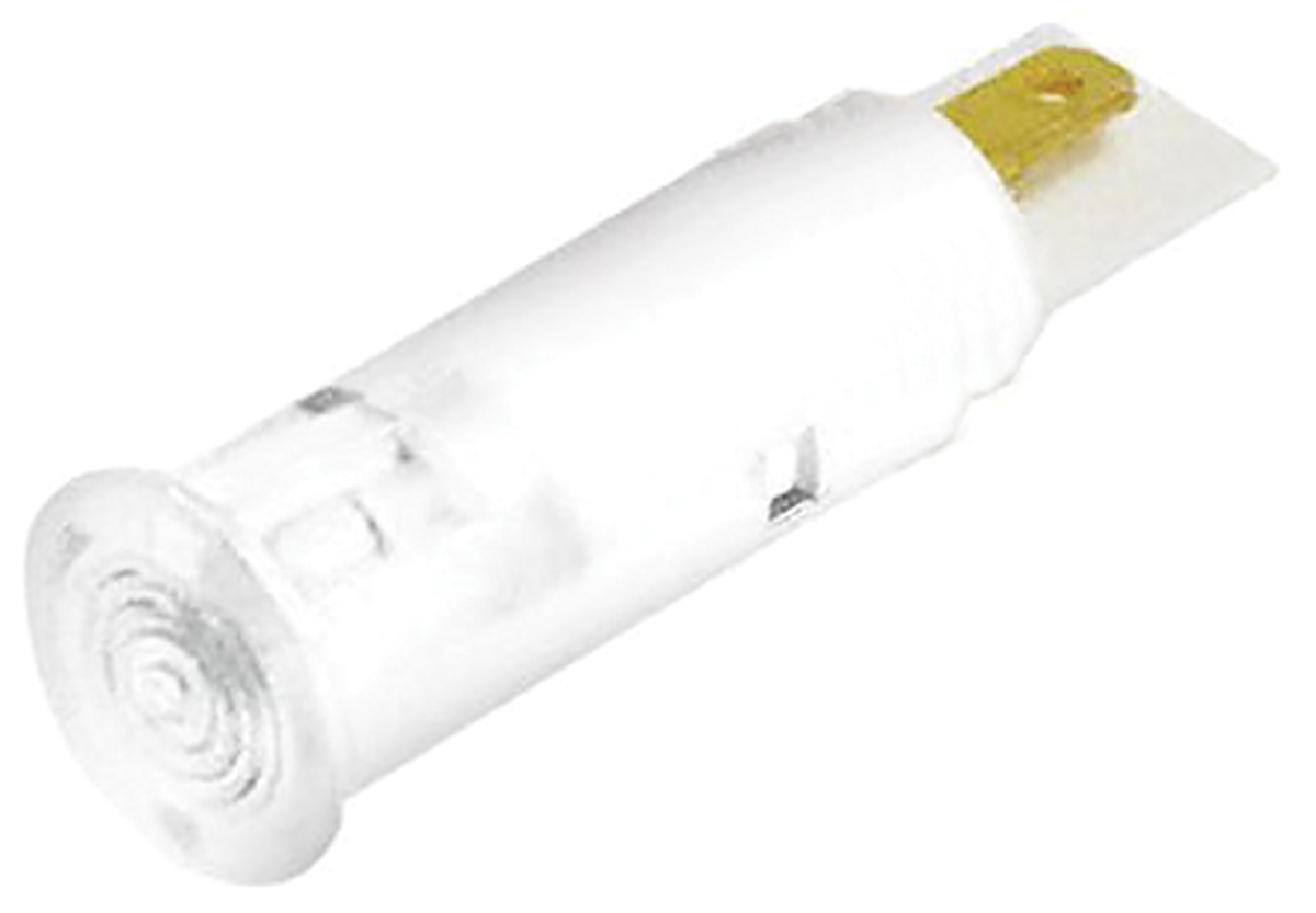 Signal Construct SKGU Series, White Panel Mount Indicator, Tab Termination 28V, IP67, 6 mm