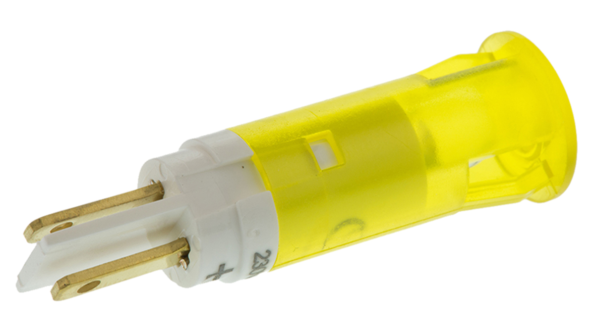 skgu10128 Signal Construct Yellow Panel Mount Indicator, 230V Panel Mount