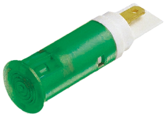 Signal Construct SKGU Series, Green Panel Mount Indicator, Tab Termination, IP67, 10 mm