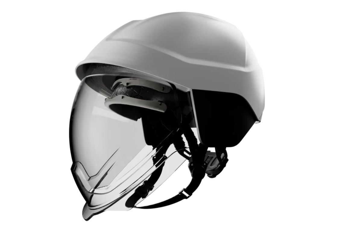 Skytec E Pro Black, White Arc Flash Helmet Chin Strap Included Adjustable