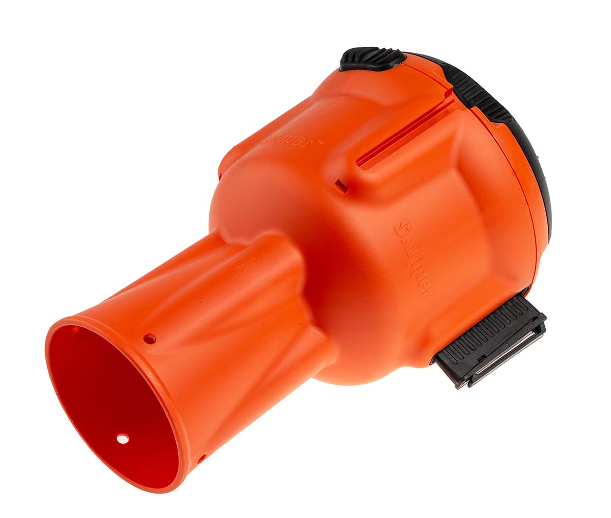 skipper01-o-by Skipper Orange Safety Barrier, Yellow, Black Tape, Polyester, Retractable Barrier, 9 m