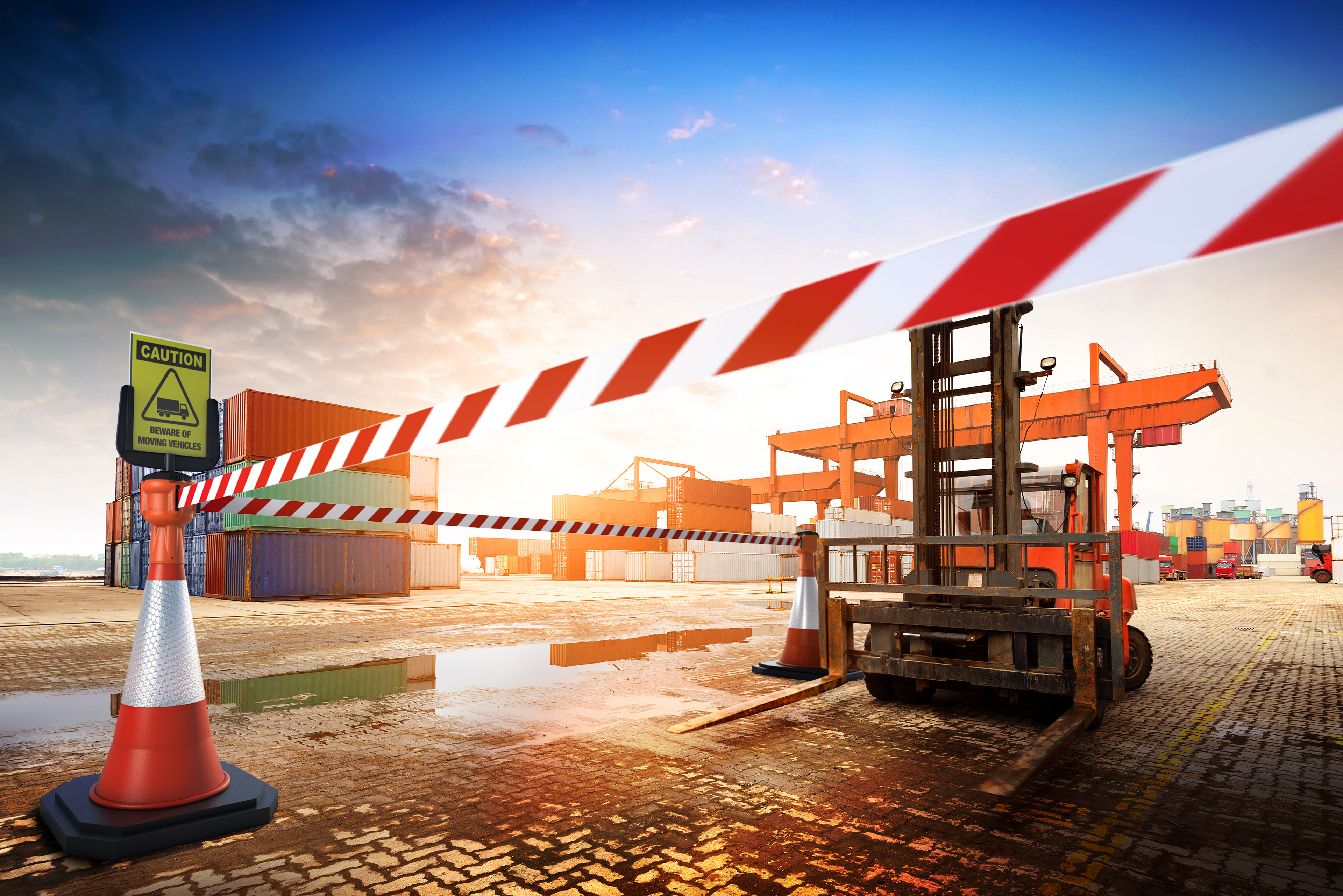 skipper01-o-rw Skipper Orange Safety Barrier, White, Red Tape, Polyester, Retractable Barrier, 9 m