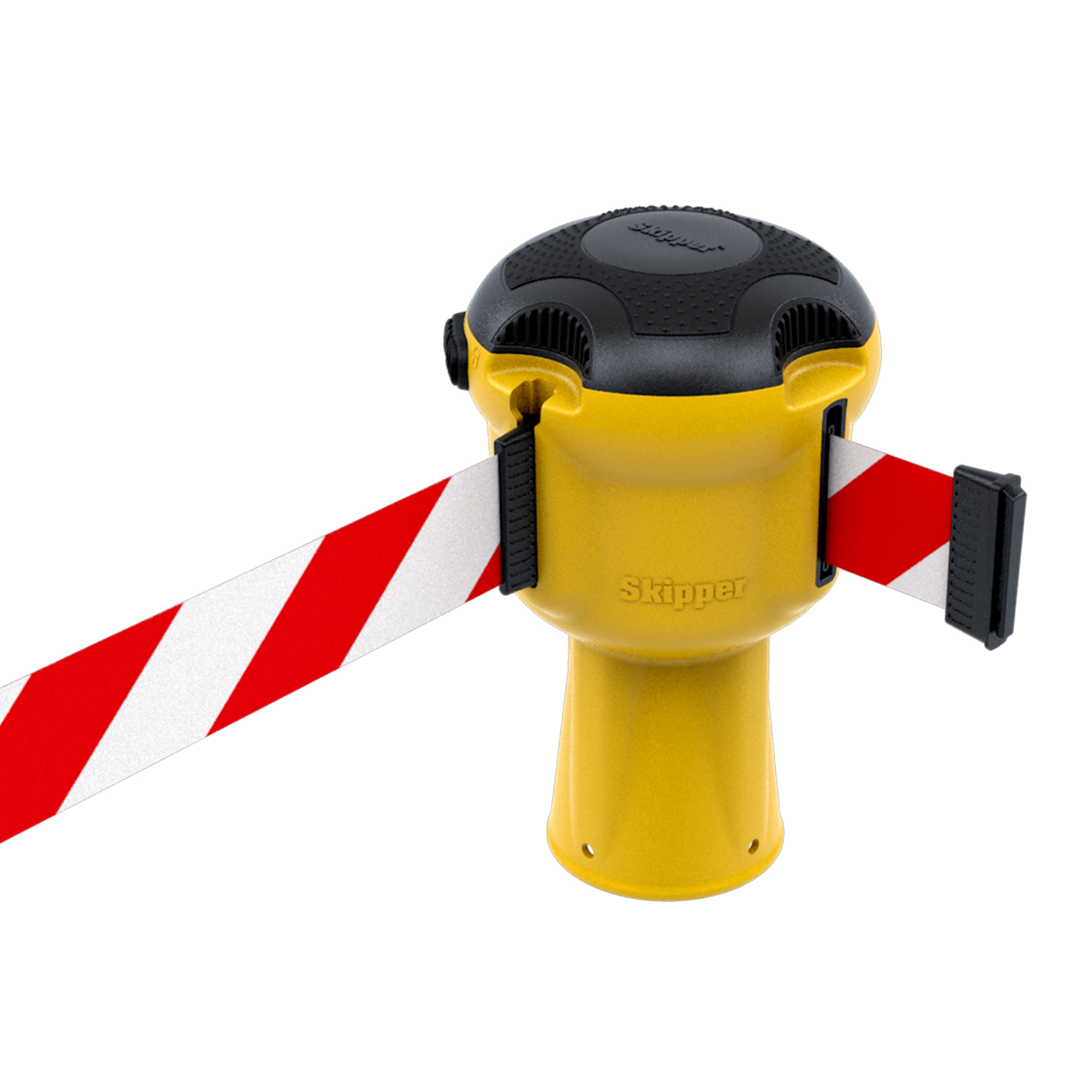 Skipper Red, White Safety Barrier, Red, White Tape, Polyester, Retractable Barrier, 9 m