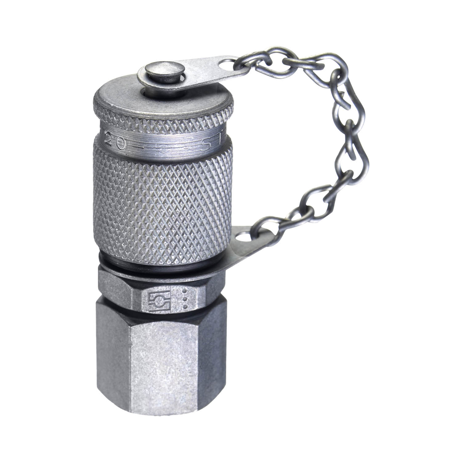 Stauff Nickel Plated, Zinc, Steel Hydraulic Test Point, SKK-20-08S-B-K-W3 Male, Metric