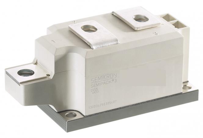 Semikron Danfoss SKKT 280/22 E H4, Thyristor Module 2200 V 8500 A, 250 A 200 mA 1.55 V 7-Pin
