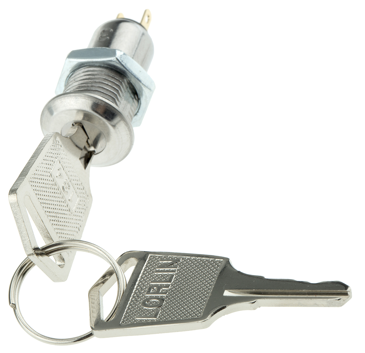 Lorlin Key Switch, SPST, 0.5A 2-Way Common, Flat-Key
