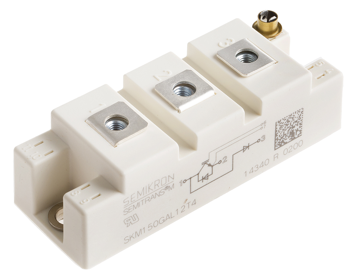 Semikron Danfoss SKM150GAL12T4, Type N-Channel Fast IGBT4 Module, 232 A 1200 V, 5-Pin SEMITRANS2, Surface