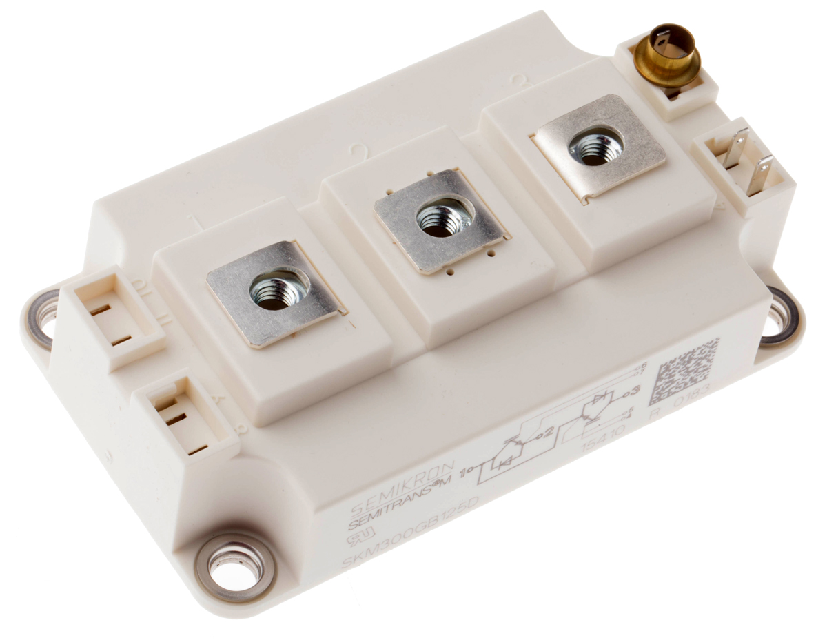 Semikron Danfoss SKM300GB125D, Type N-Channel IGBT Module, 300 A 1200 V, 7-Pin SEMITRANS, Panel