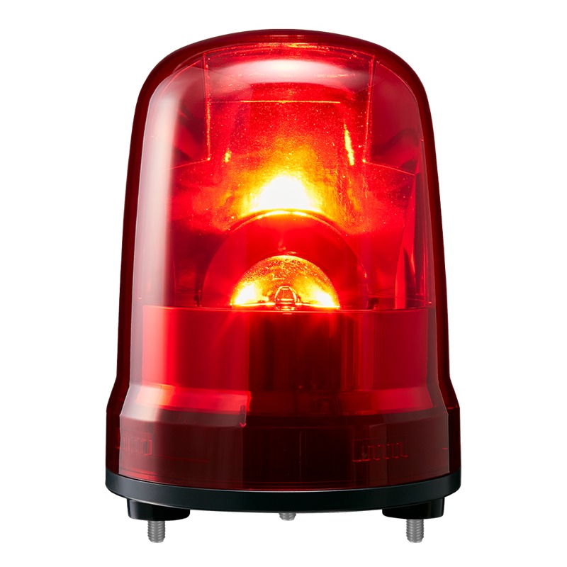Patlite S Series Red Beacon 250V ac, LED Bulb, IP65 Upright Mount