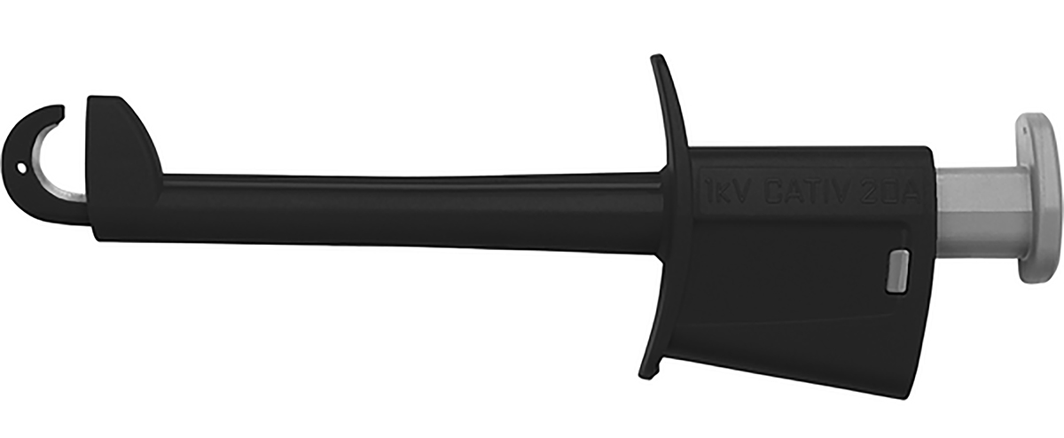 Schutzinger Black Hook Clip, 19 mm Tip Hook Clip, 1kV 20A