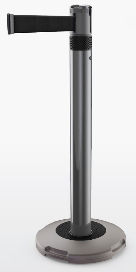 Skipper Black Safety Barrier, Black Tape, Nylon, Retractable Barrier, 3 m