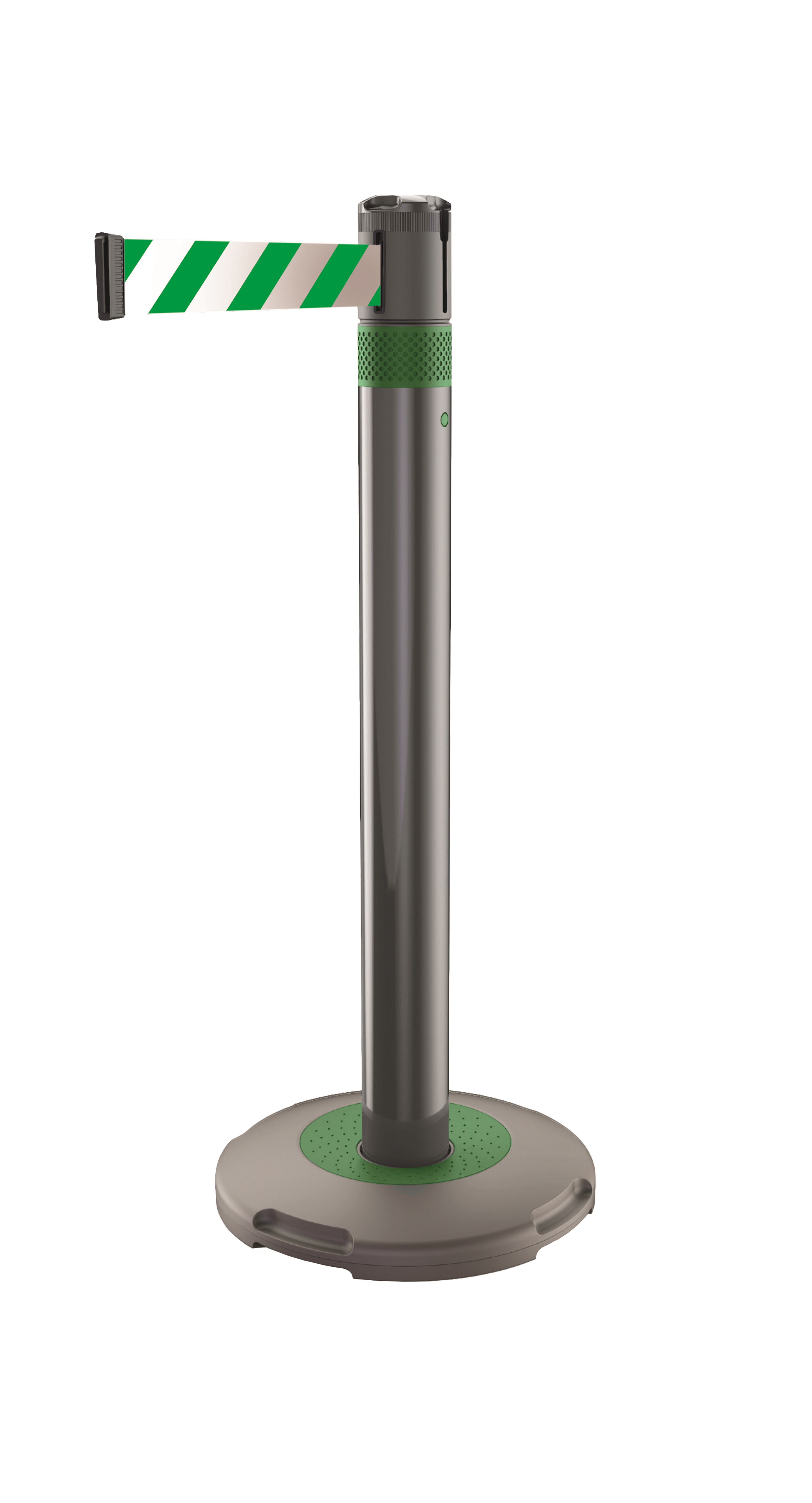Skipper Green Safety Barrier, Green, White Tape, 3 m