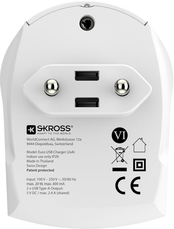 skr-0083 SKROSS 12 W AC-DC Converter Power Supplies AC/DC Adapter Type C 5V dc Output, 2.4 A