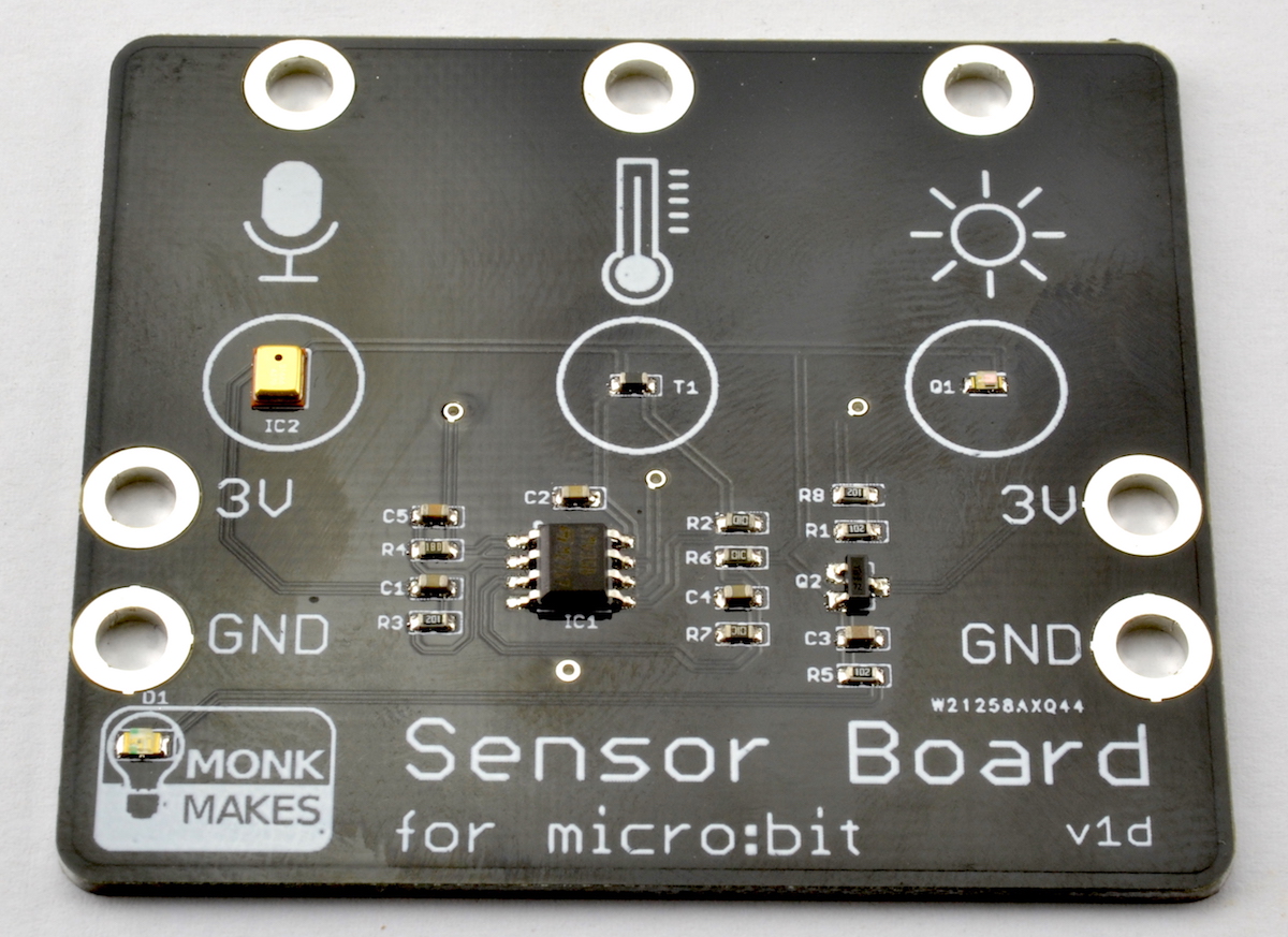 Monk Makes Sensor for Micro Bit Humidity, Temperature Sensor Board for V1F Micro Bit