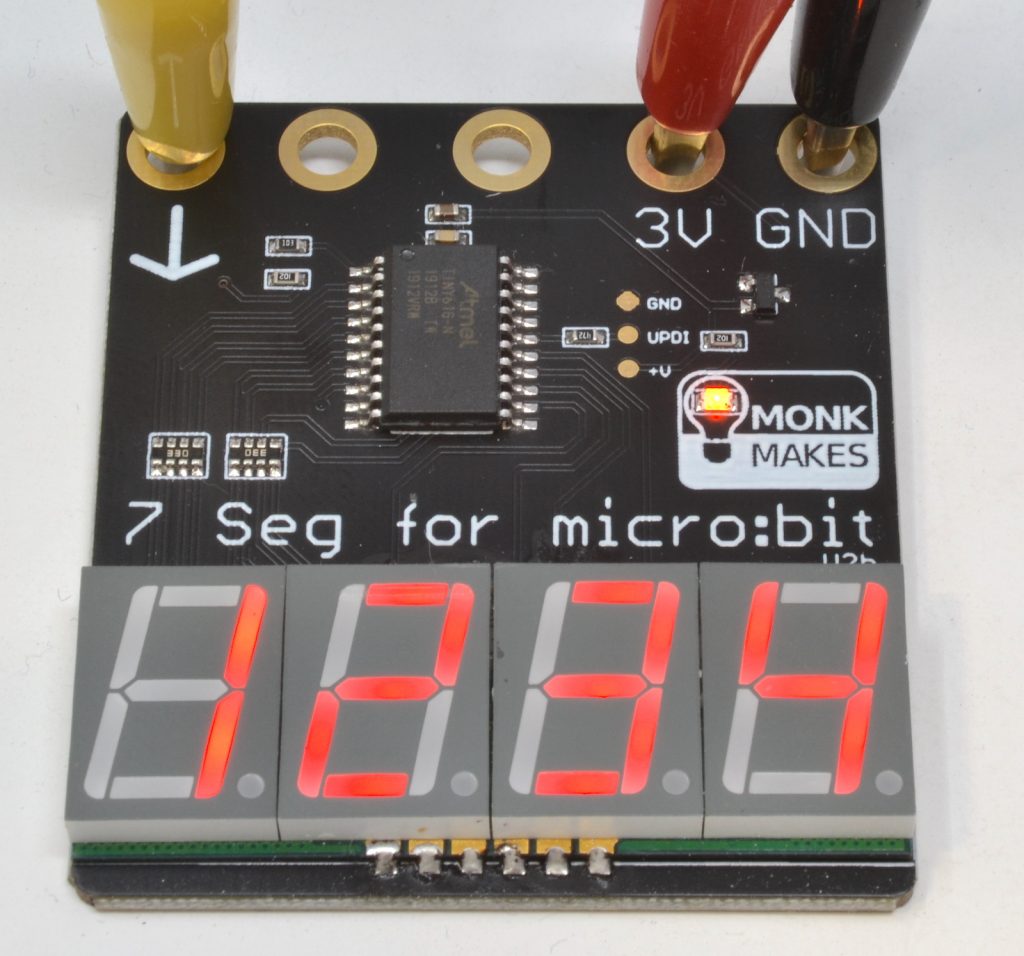 Monk Makes SKU00066 BBC Micro:bit Add-on 7-Segment Display for Micro bit