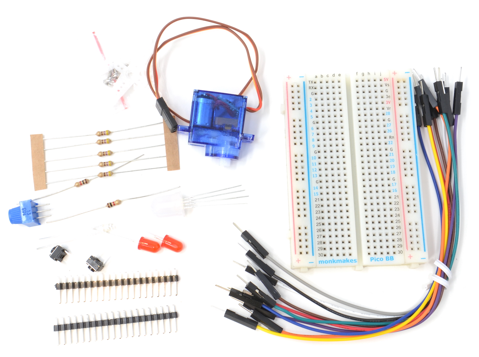 Monk Makes Electronic Kit 1 for Pico (lite edition)