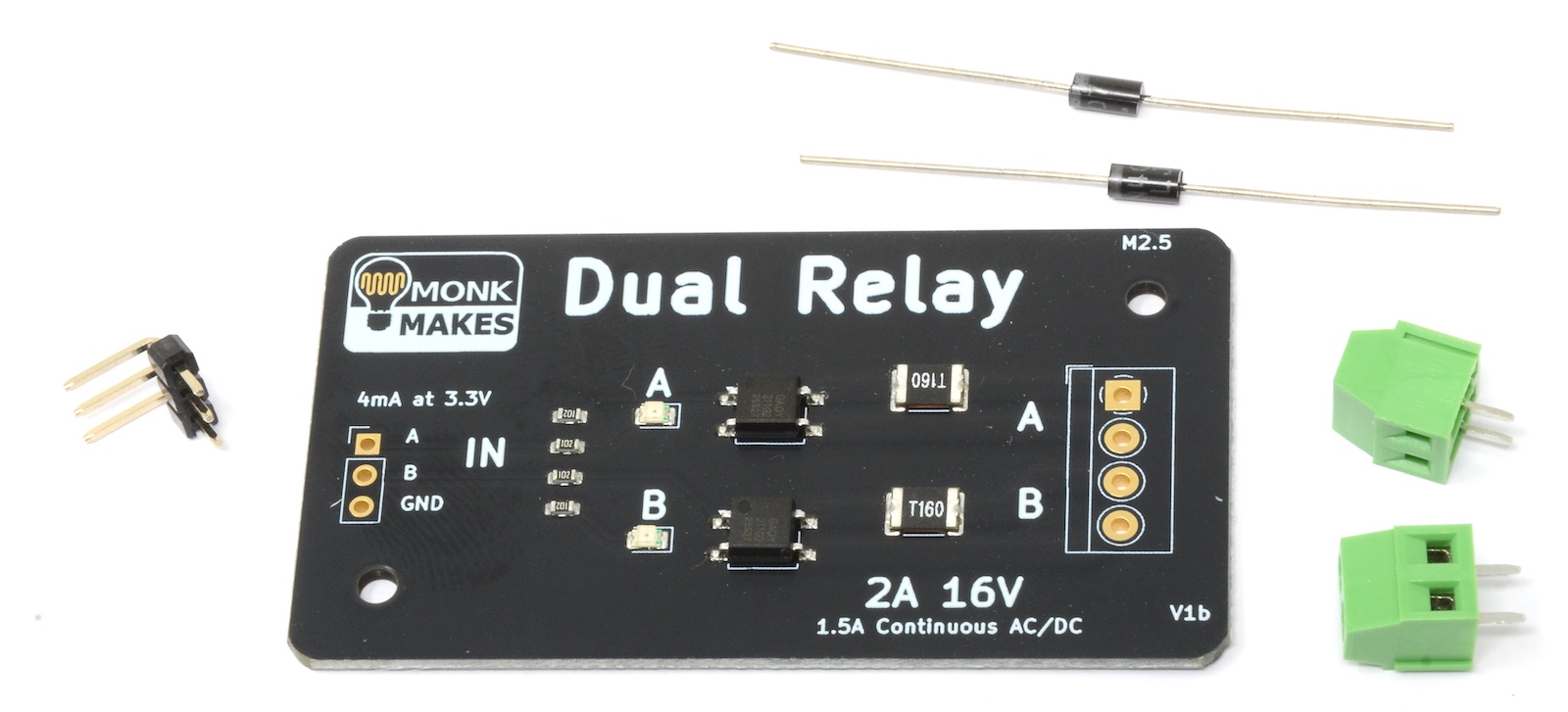 Monk Makes Grove - 2-Channel Solid State Relay for Raspberry Pi for Light Bulb
