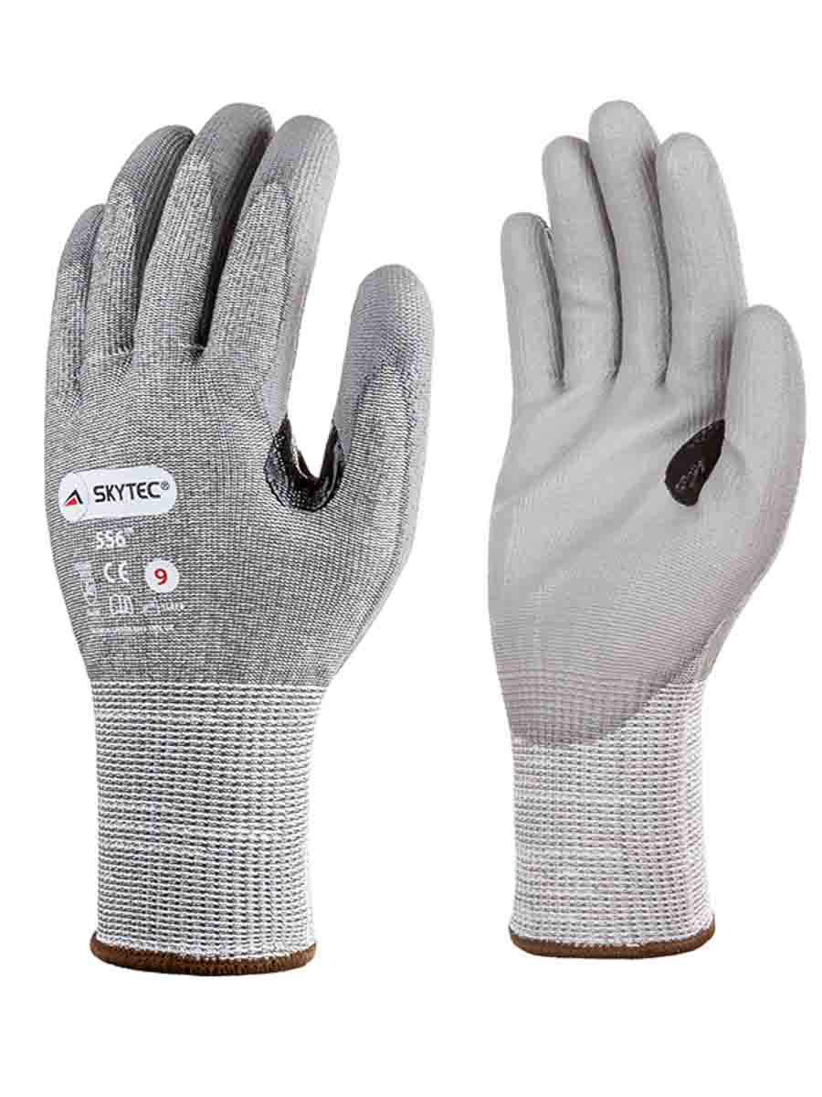 Skytec Grey Nylon Work Gloves, Size 10, Polyurethane Coating
