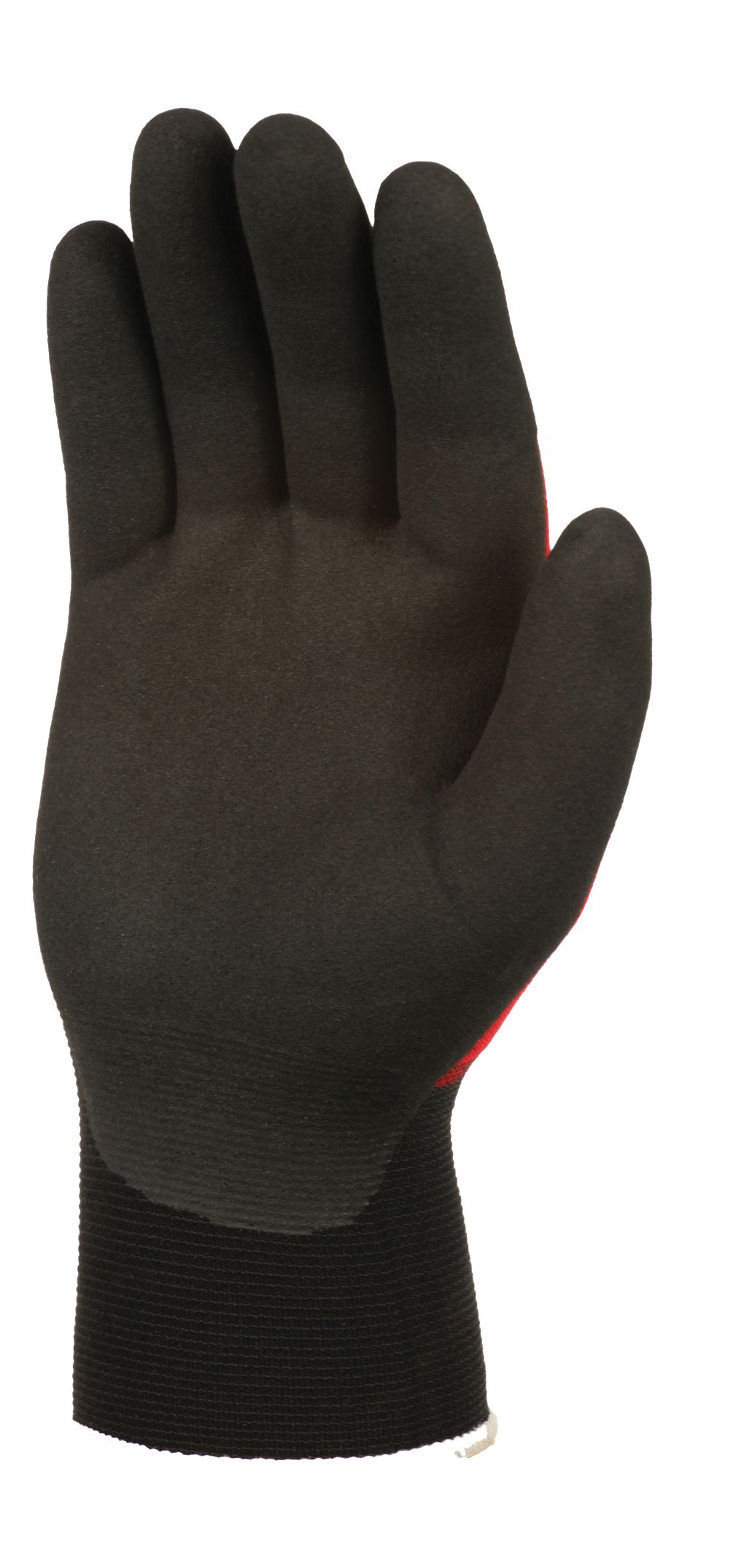 sky50 Skytec Beta 1 Black, Red Nylon, Spandex Glove, Size 8, Nitrile Foam Coating