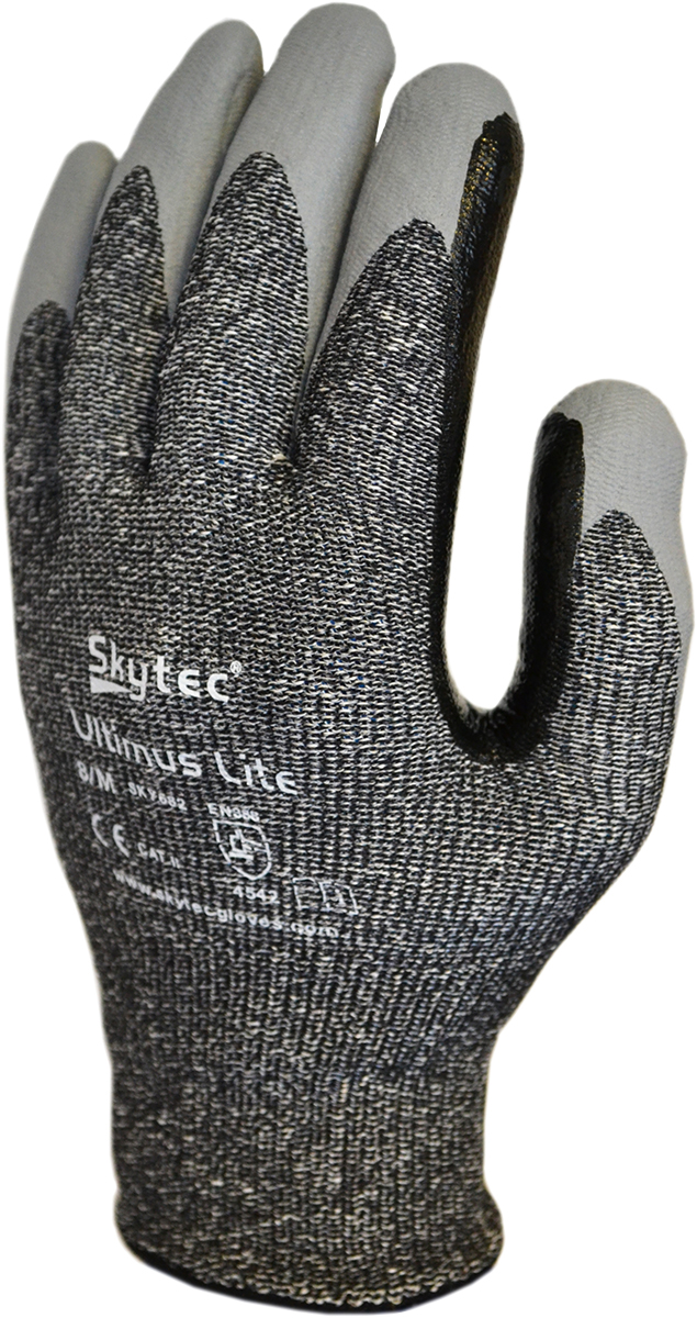 Skytec Ultimus Grey Fibreglass, High Performance Polyethylene Work Gloves, Size 9, Nitrile Coating