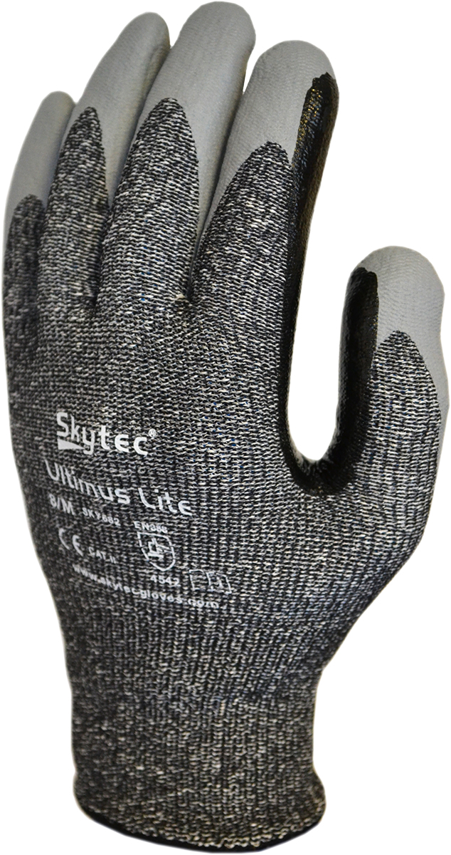 Skytec Ultimus Grey Fibreglass, High Performance Polyethylene Work Gloves, Size 8, Nitrile Coating