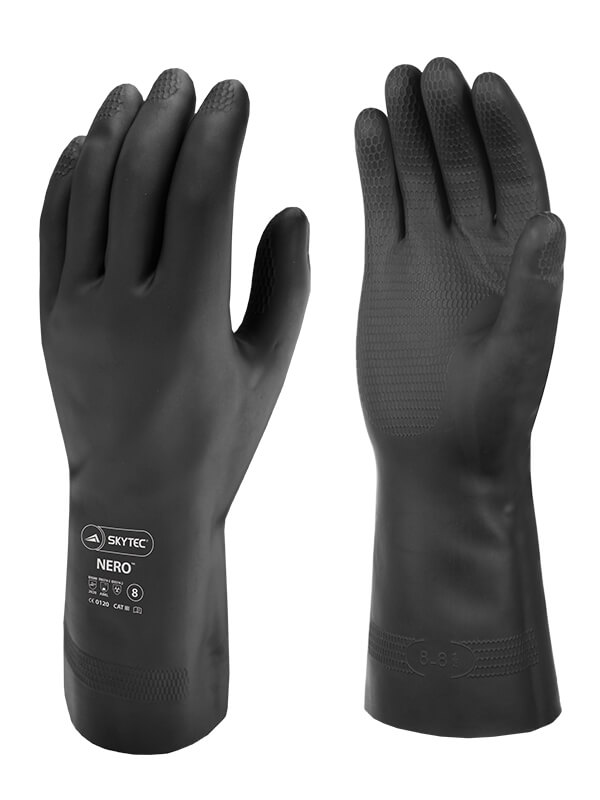 Skytec SKYTEC Nero Black Cotton Glove, Size 9, Latex Coating