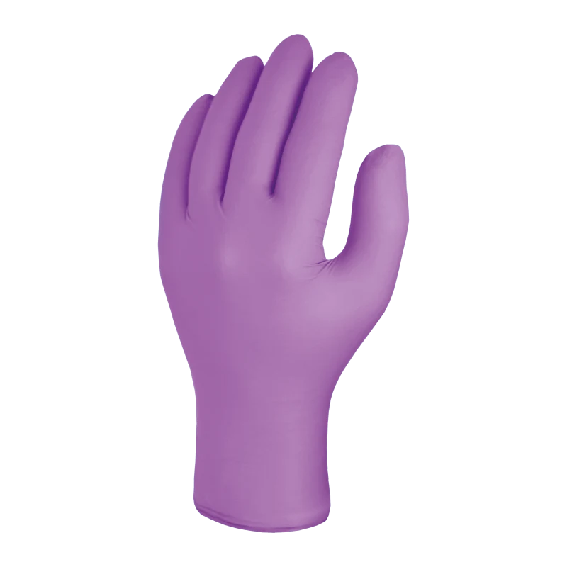 Skytec Purple Nitrile Disposable Gloves, Size L, 100 per Pack