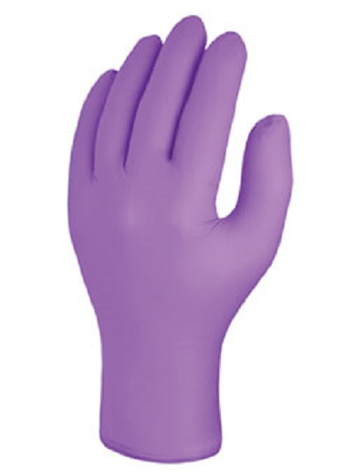 Skytec Iris Purple Nitrile Disposable Gloves, Size L, 100 per Pack