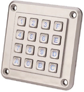 EOZ IP67 16 Key Illuminated ABS Keypad