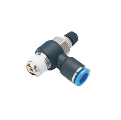 Titan SL Series Elbow Fitting, SL 6-01, Inlet Female, Push-in 6 mm, Outlet Male Threaded R 1/8 in
