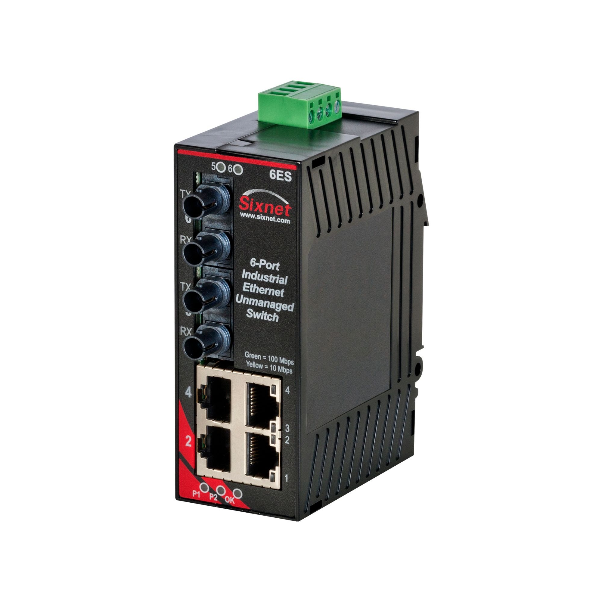 N-Tron SL-6ES Series Panel Mount Ethernet Switch, 4, 100Mbps Transmission, 10/30 V dc