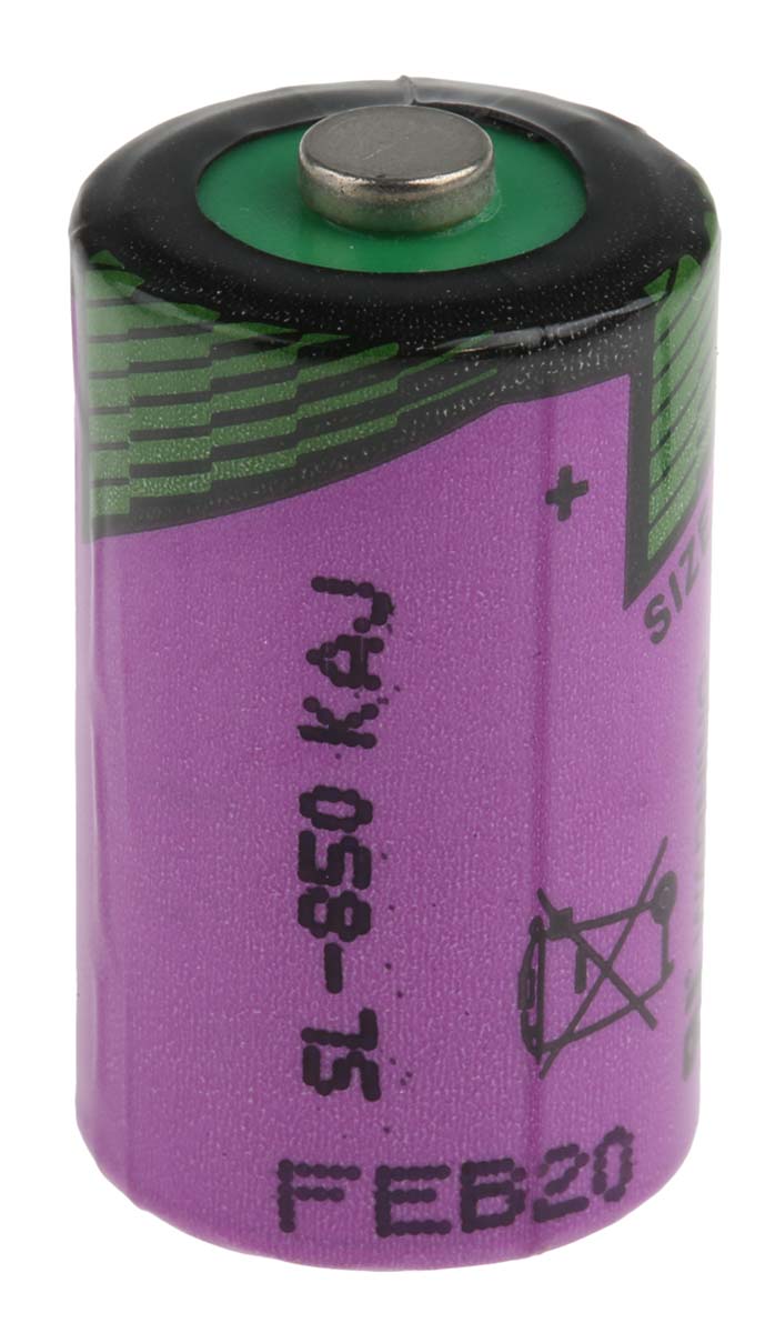 Tadiran Lithium Thionyl Chloride 3.6 V 1/2 AA Battery, 1.2 Ah, 14.7 mm